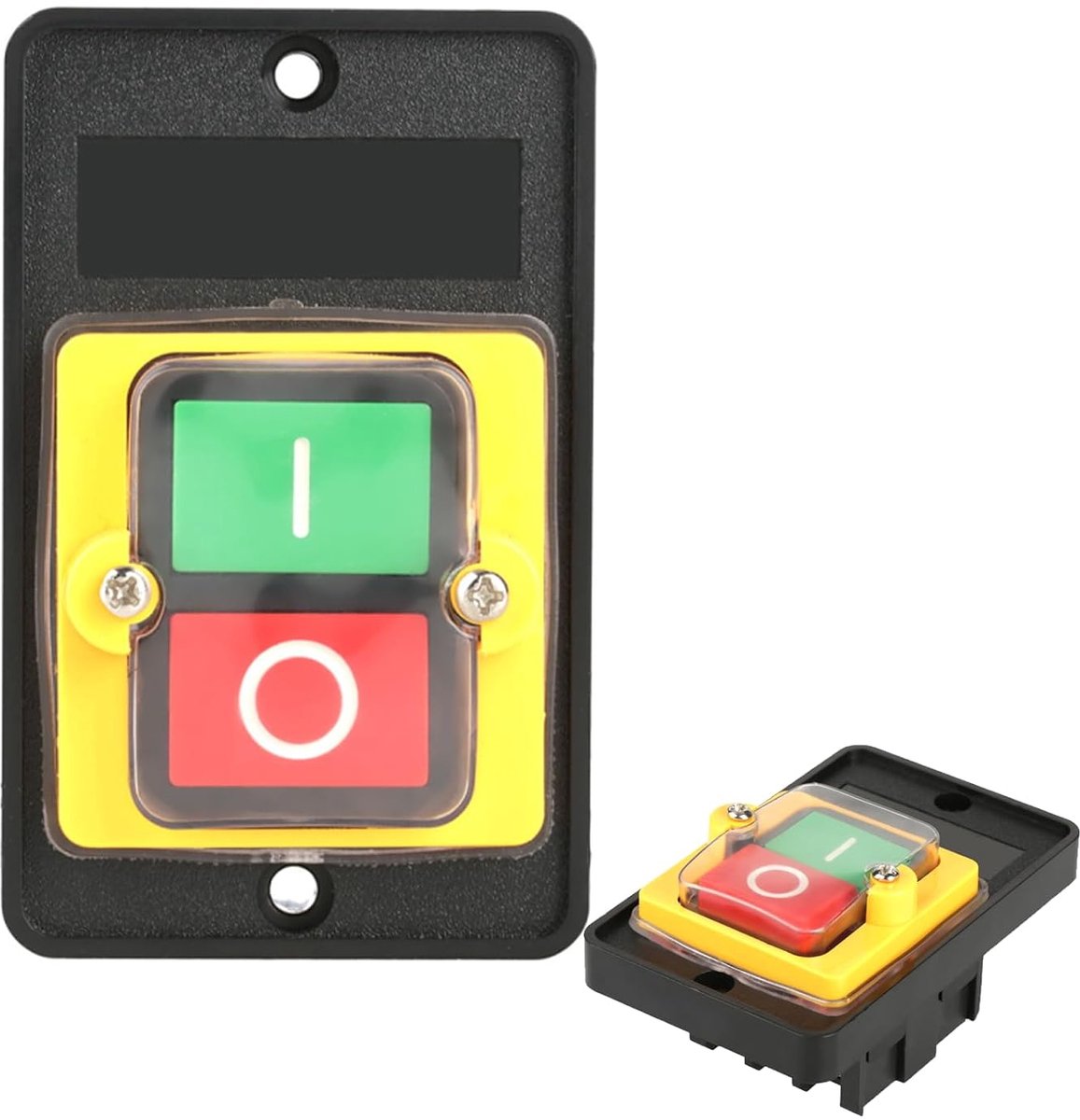 Uitschakelaar, 2-Positie Stroombediening Drukknop Drukknopschakelaar, Zwart Apparatuur Start-stopschakelaar KA0-5 380V 10A