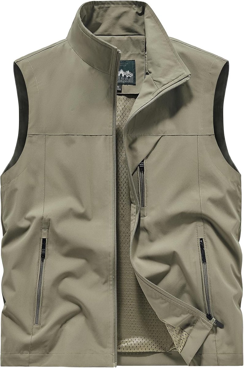 Casual Vissen Vest Outdoor Sneldrogend Vest Multi Pocket Ademend Mouwloos Jas Safari Jacht Wandelen Fotografie Gilets Lichtgewicht Utility Vesten Camping Reizen Top Uitloper