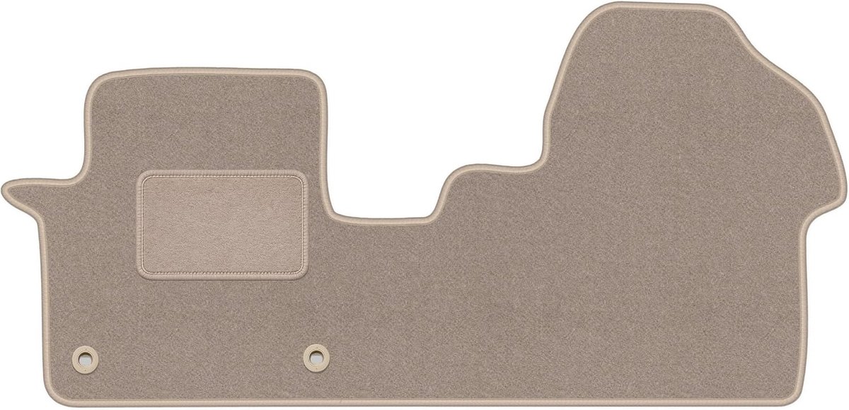 Velours bestuurdersmat geschikt voor Citroen Jumpy III 3 rzędy vanaf 2018, 1-delig, beige, antislip onderkant