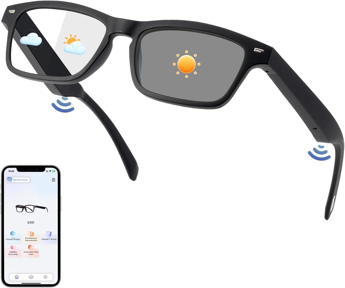 Slimme brillen - Bluetooth met AI - 160+ talen - Echtijdvertaler voor zakelijke reizen - ShopVlot
