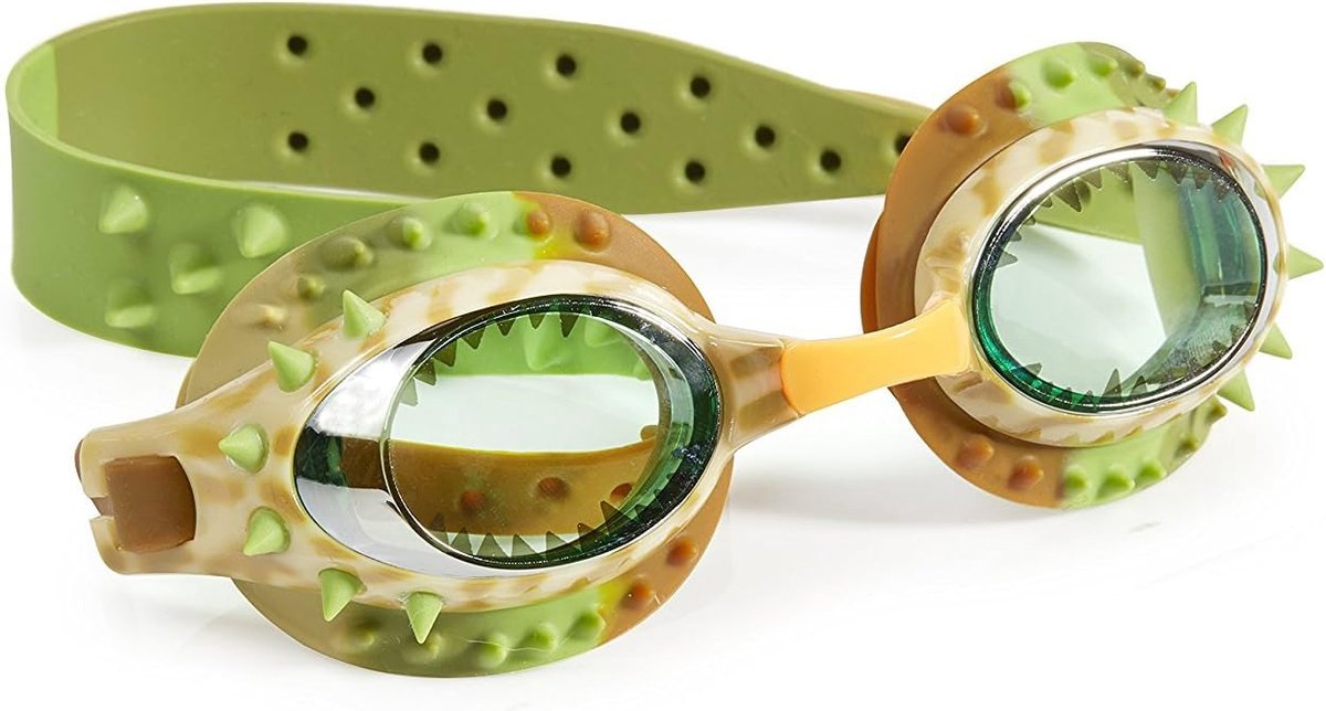 Zwemgoggles kinderen - Prehistorische tijd - Bruin - UV-bescherming en anti-fog - ShopVlot
