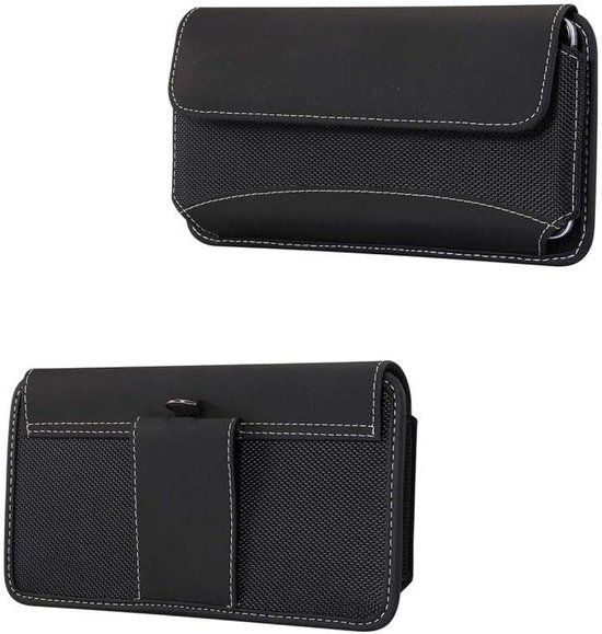 Case Cover Horizontaal Nieuw Leder & Nylon voor LENOVO K12 Note (2020) - Zwart — afbeelding 4