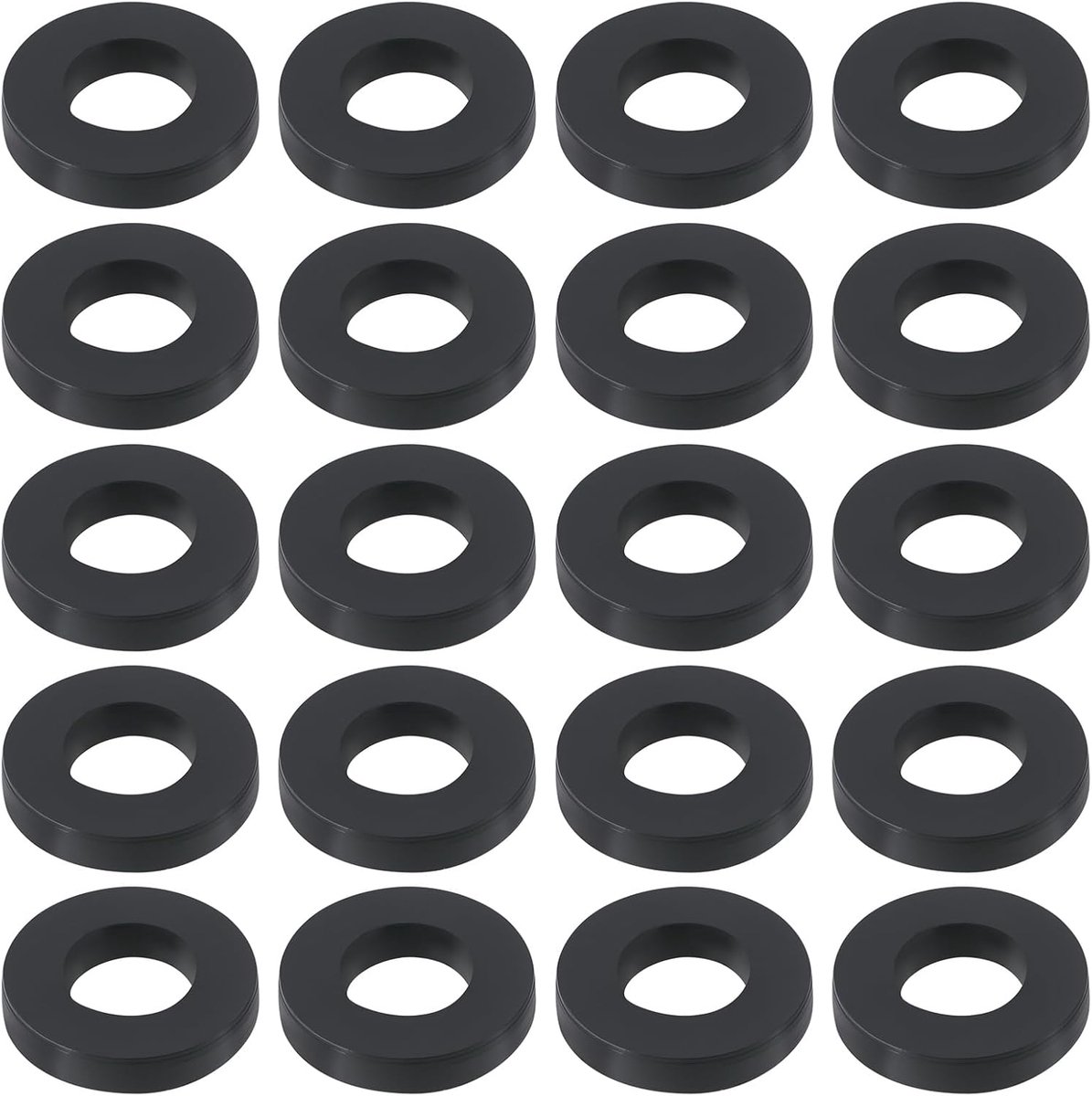 100 stuks spanstangringen vervangend onderdeel ID 5 mm OD 11 mm 2 mm dikte nylon ringen voor trommelspanstangen 5 mm in diameter, zwart
