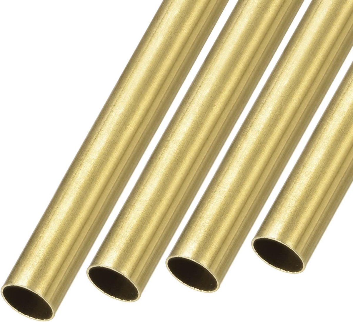 4 stuks messing buizen (12 mm AD x 0,5 mm wand D x 200 mm L) rechte slangen - voor huishoudelijke apparaten machines DIY handwerk