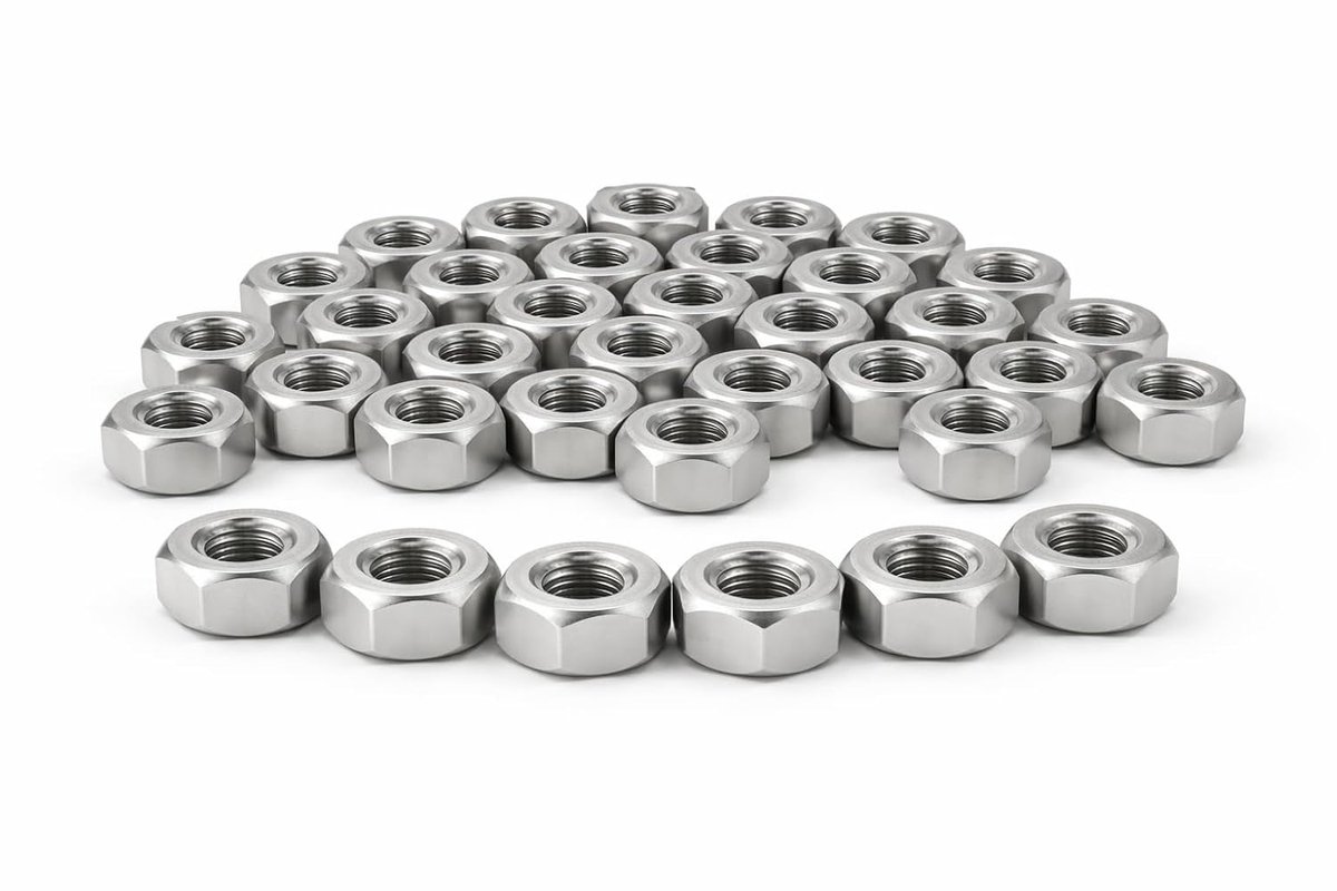 Zeskantmoeren M12 roestvrij staal A2 DIN 934 AISI 304 25 stuks voor schroeven en draadstang