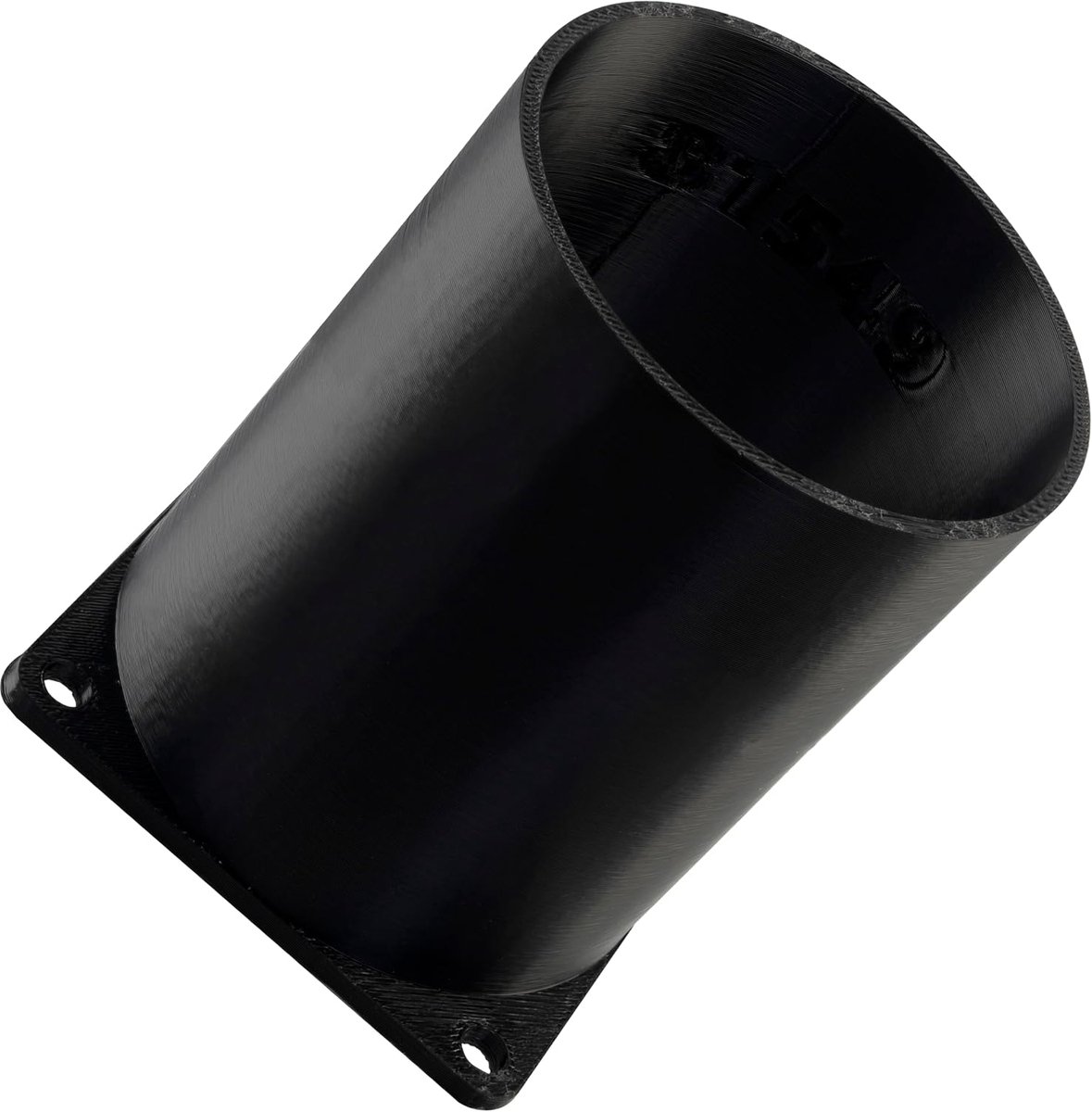 Vierkant-rond luchtstroomadapter voor ventilatiekanaal 60x60 mm Ø58 mm in ABS kunststof