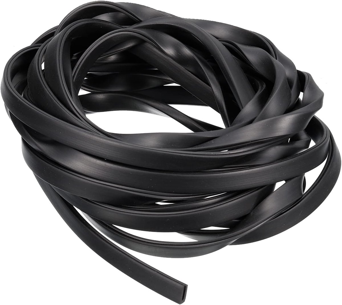 sourcing map U-kanaal randstrip 14,8ft lengte rubber beschermingsdichtingstrook randbeschermer plat past voor 0,5-1mm rand (1,59 cm B x 0,8 cm H) Zwart