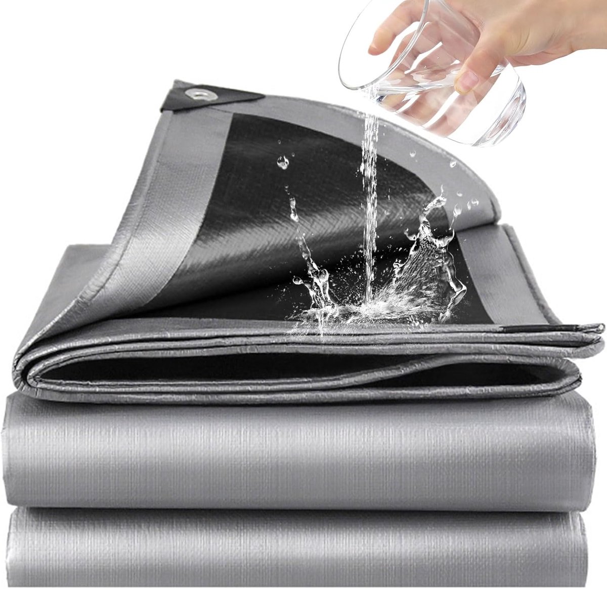 Beschermzeil voor buiten, waterdicht, dik, 180 g/m², PE | Dekzeil, 3 x 5 m, vorstbestendig, met uv-bescherming voor paviljoen, camping, meubels en tuinhuis