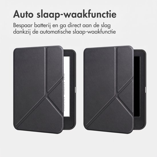 imoshion Ereader Cover / Hoesje Geschikt voor Kobo Clara BW / Kobo Clara Colour - imoshion Origami Bookcase e-reader - Zwart van iMoshion — afbeelding 5