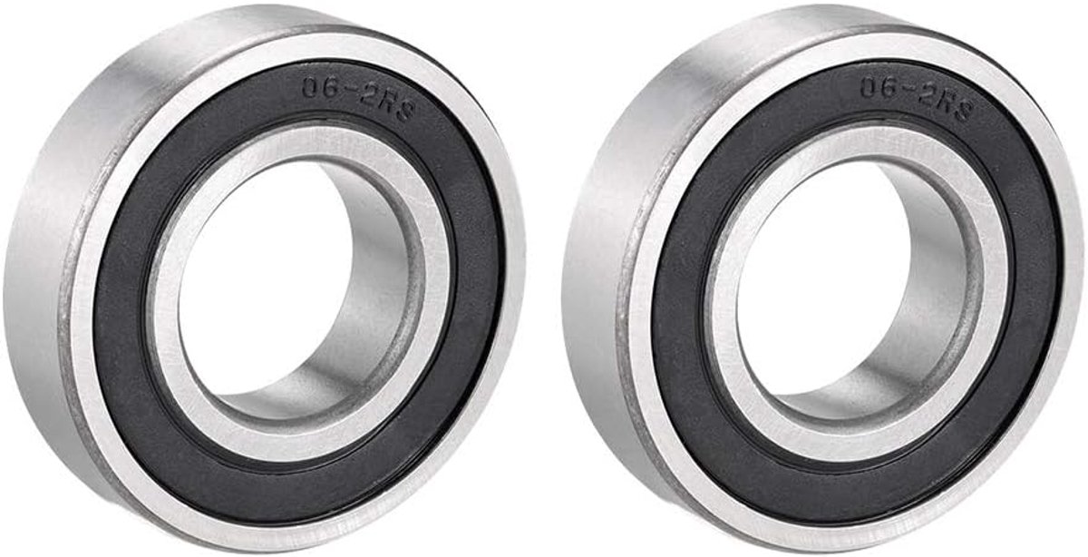 Lagers 6206-2RS afzonderlijk verzegeld chroomstaal 30 mm x 62 mm x 16 mm DE