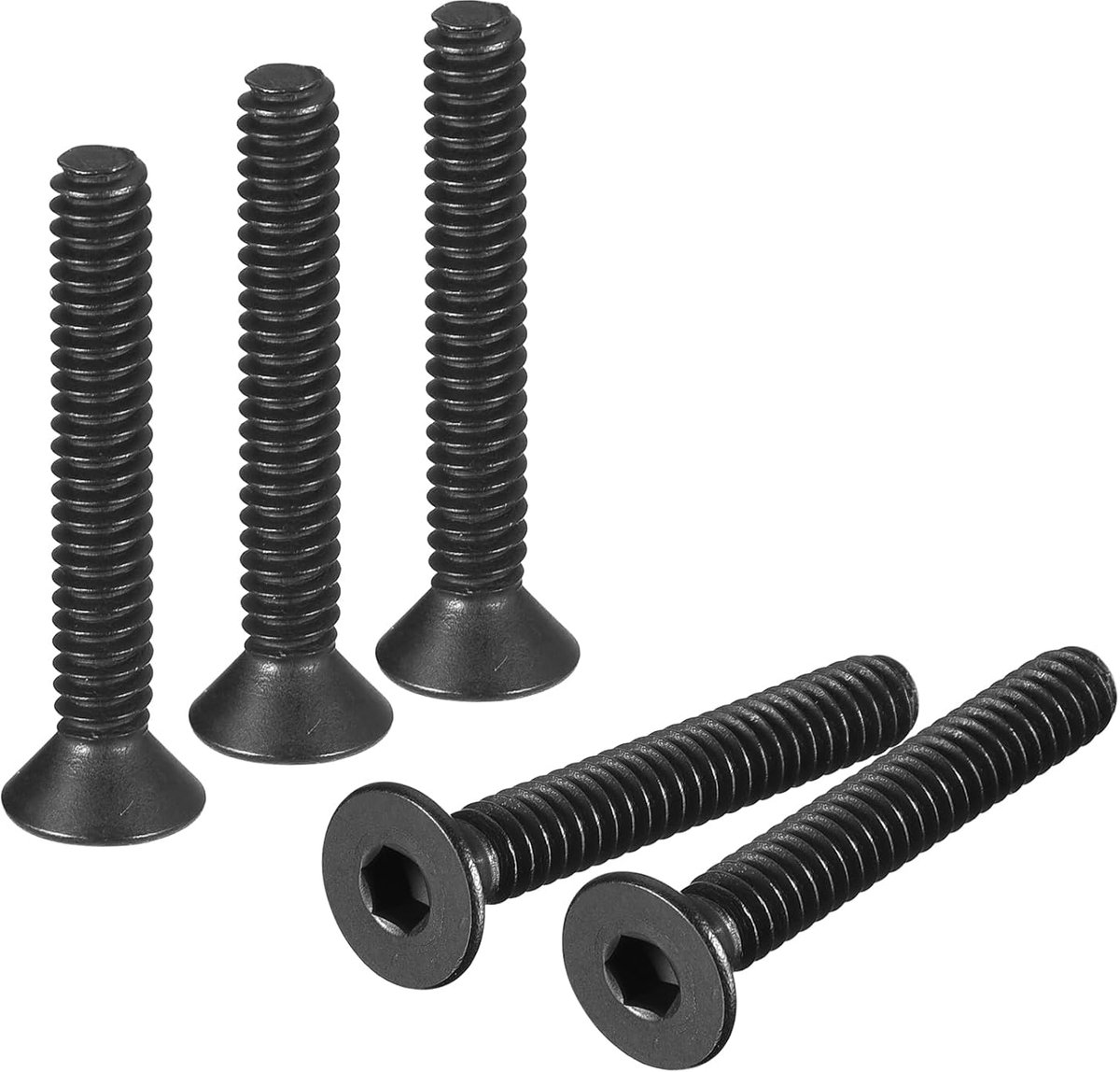#4-40x3/4" platte kop socket socket schroeven 10,9 graden koolstofstaal zeskant stopcontact verzonken kop platte kop schroef bouten schroeven sluitingen volledige schroefdraad zwart oxide 10