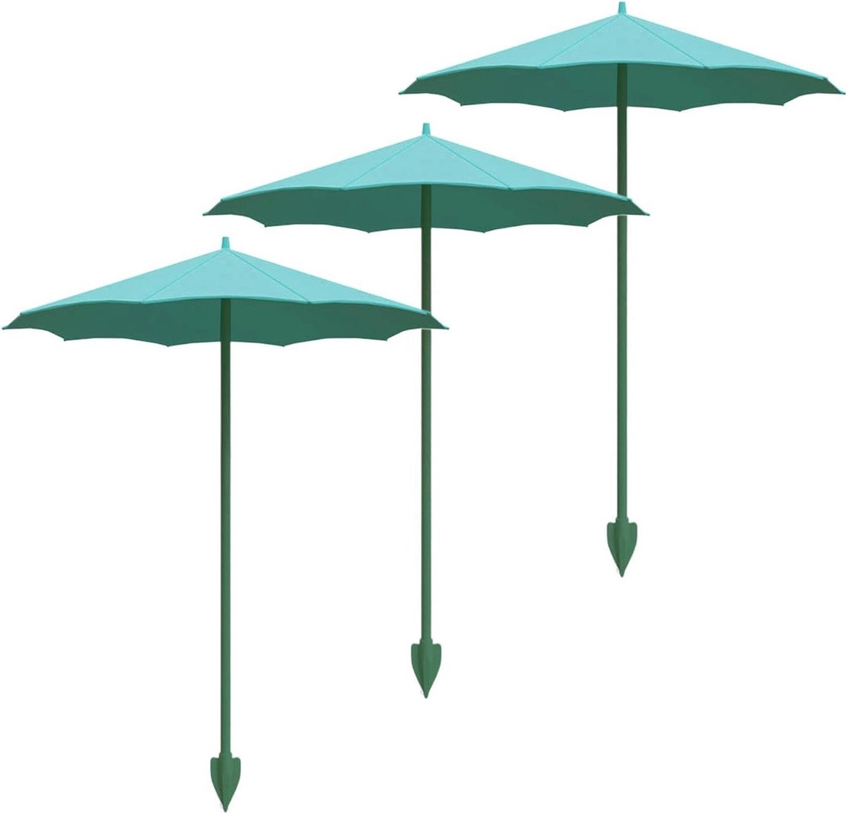 Plantenschaduw Parasols - Mini Parasol Tuin - Planten Beschermen - Set van 3 stuks - 26.5 cm diameter - Wit