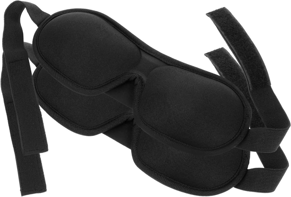 Slaapmaskers - Oogmaskers - Ontspannen Slapen - Traagschuim 3D Ontwerp - 2 Stuks - Zwart