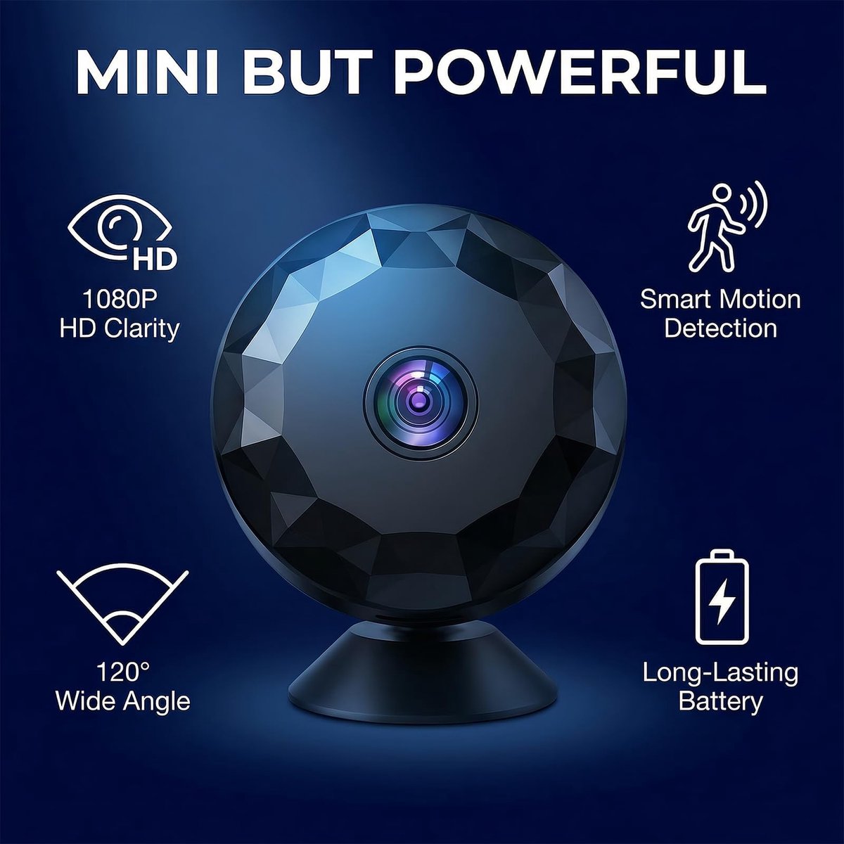 Mini-camera 720p Full HD - WLAN beveiligingscamera - live overdracht mobiele app - compacte microcamera - SnelShoppen
