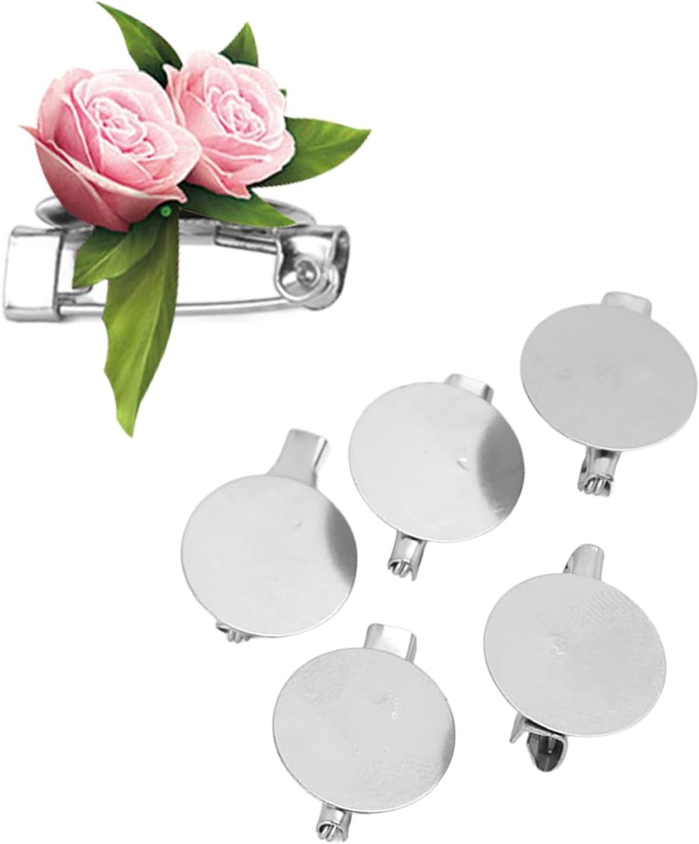 100 Stks Broche Sluitingen Pin Trays, Metalen Broche Sluitingen Pin Schijf Basis Schijf Blanco Dikker Cabochon Trays, Eenvoudig Ontwerp Blanco Knop Badge Voor Doe-het-zelf Sieraden Ambacht Maken(20mm)