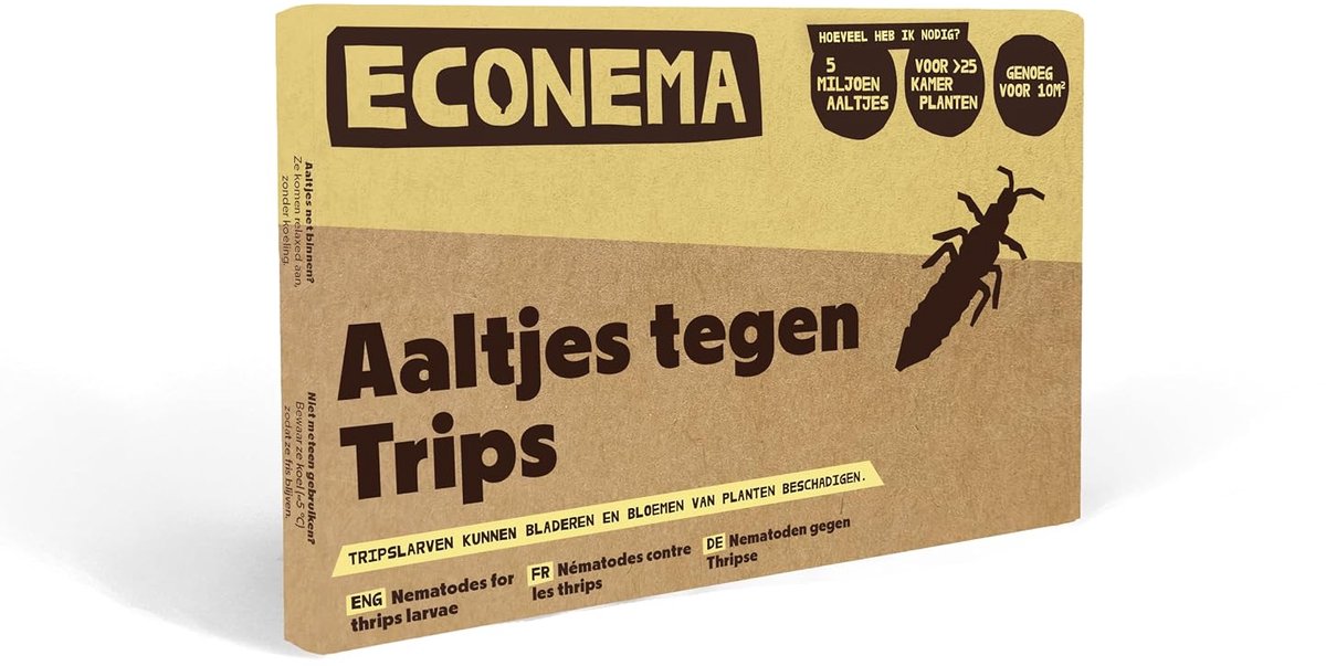 Nipples tegen tripslarven - 20 m2 - met GRATIS Nucleus booster - bestrijd kleine insecten in kamerplanten - SnelShoppen