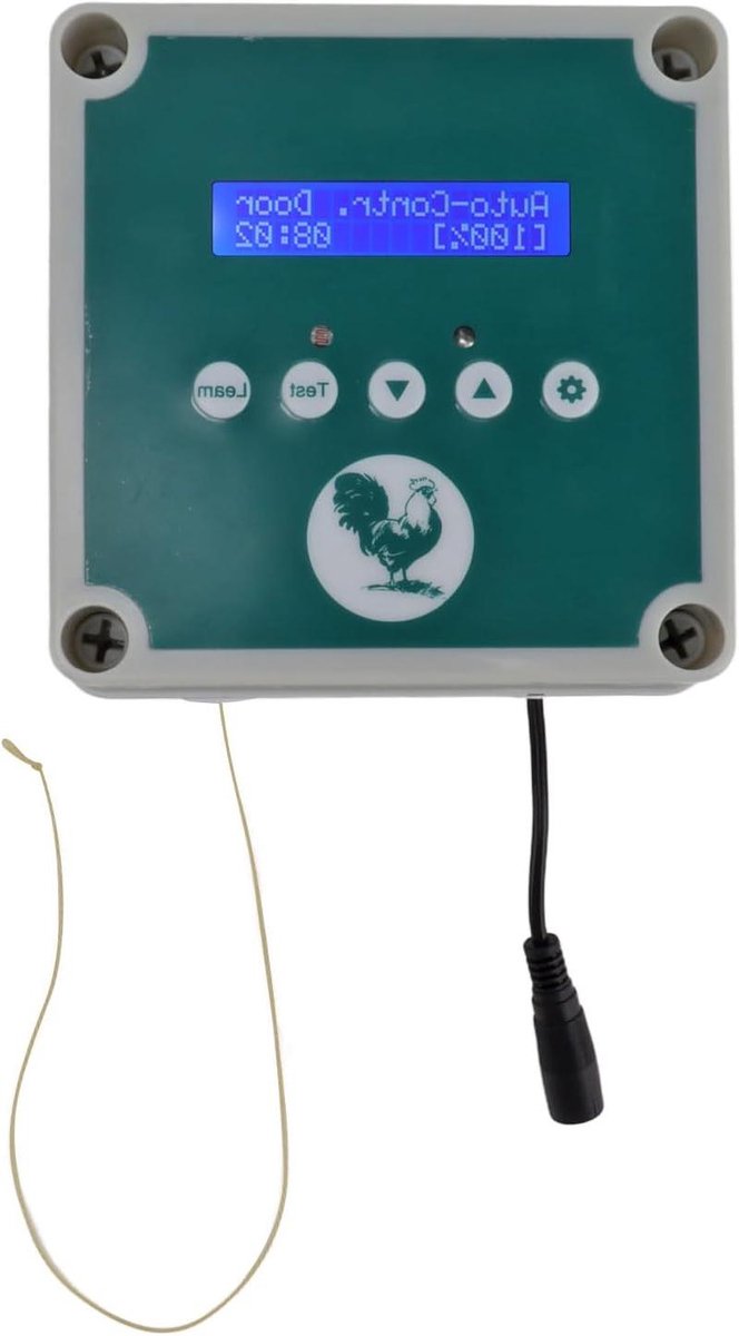 Automatische Kippenhok Deur - Kip Deur Controller - Pluimvee Beheer - Lichtsensor Timer - 12.5cm - Zwart