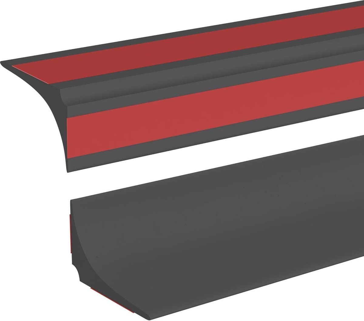 Siliconen Douche Drempel Waterafscheiding,Zelfklevend Waterruimte Badkamer Vloerafscheiding,Afdichtingstrip,Kalkwaterafhoudstrip Voor Wasbak Frameloze Douchedeur,Zwart(4M,15x12mm)