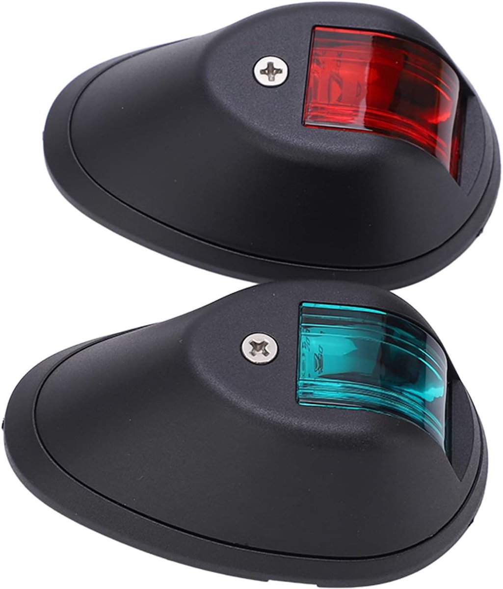 Boots Navigatielichten, 2 stuks jachtsignaalverlichting, DC12V-24V marine navigatielichten bootsboeglampen, LED-bootverlichting voor jachten en boten (zwart)