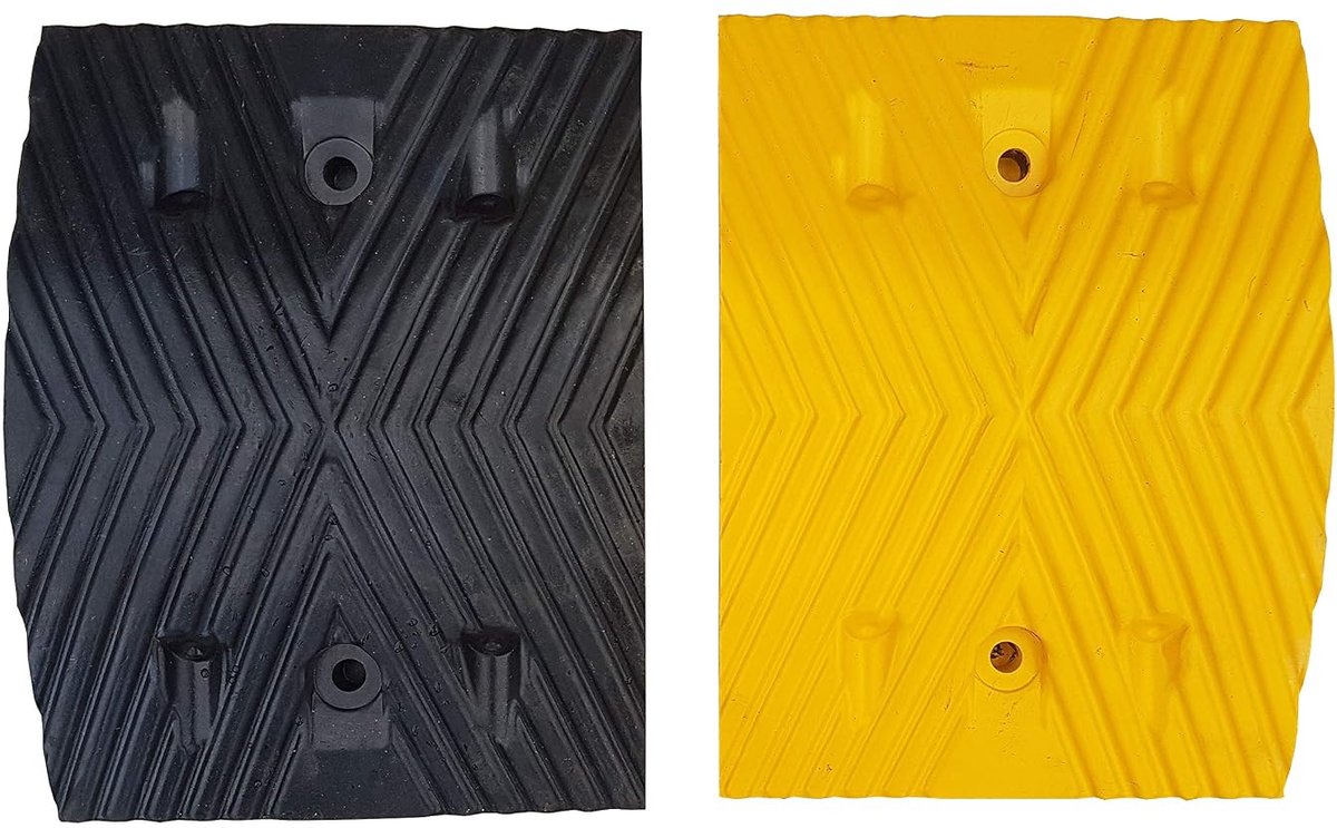 vloerdrempels zwart en geel middendelen 25x35x5cm, met betonankers