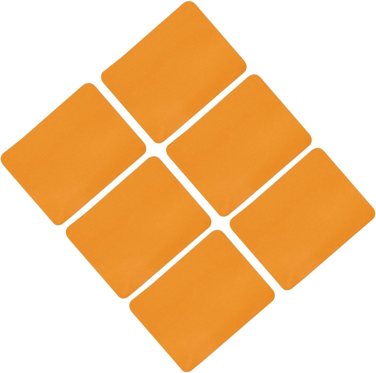 sourcing map 6 stuks opstrijkbare patches, stof, reparatiepatches, opstrijken, reparatie, stof, oranje, 12,5 x 9,9 cm, voor kleding, reparatie, broeken, tassen, gaten, reparatie en decoratie