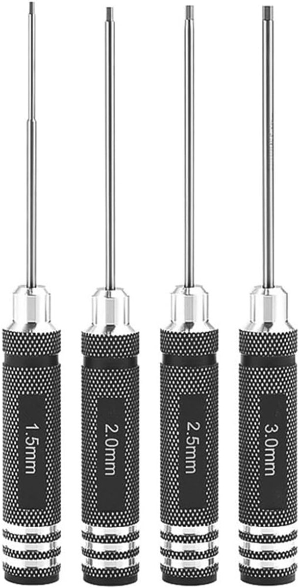 Set van 4 zeshoekige schroevendraaiergereedschap voor modelbouw met kruissleutelhuls RC auto boot quadcopter helikopter multirotor modellen