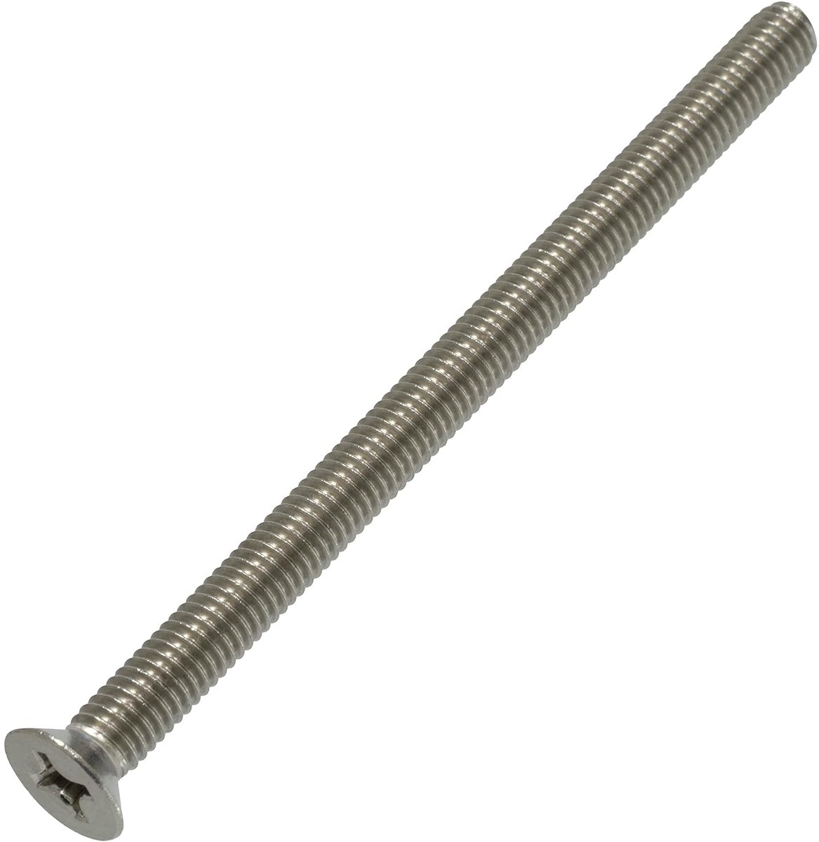 - C59576 - Set van 5 metalen schroeven M6x90 mm met verzonken kop - PH3-sleuf - DIN 965 - roestvrij staal A2 - metrische standaard schroefdraad - schroevendraaier voor montage bevestiging