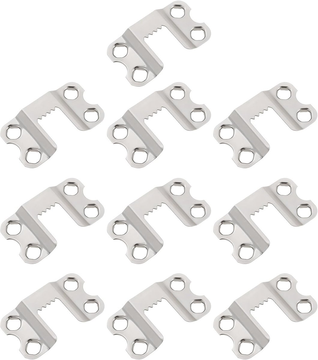 10x Zaag Tand Foto Hangers 36mmx21mmx6mm voor Hout Frames Foto's Schilderijen Doeken Borden