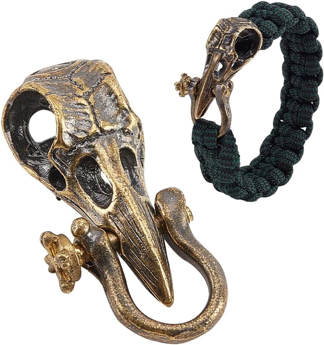 Dierlijke Stijl Messing Paracord Kraal, Parachute Cord Tool Lanyard Bead Edc Charms Hanger Charms Accessoires Voor Edc String Armband Ambachten