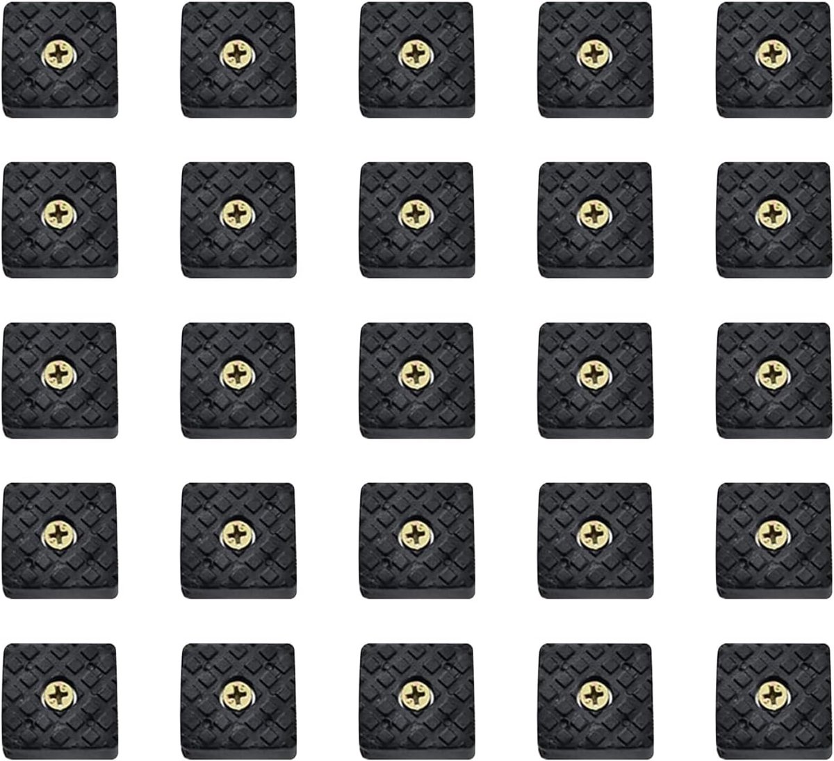 20 Stuks Vierkante Rubberen Voeten Rubberen Meubelpads Anti Skid Meubels Hardhouten Vloeren Beschermers voor Tafel Bureau Stoel en Sofa Been Meubelbekers om te beschermen
