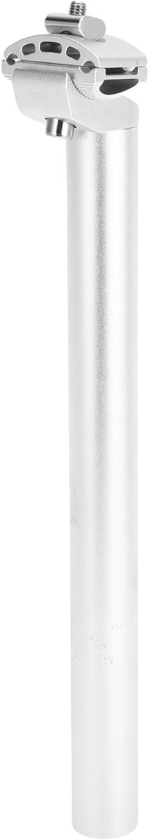 Zadelpen voor fiets, 30,4 x 350 mm, zadelbuis van aluminiumlegering, zilverkleurig, hoek verstelbaar