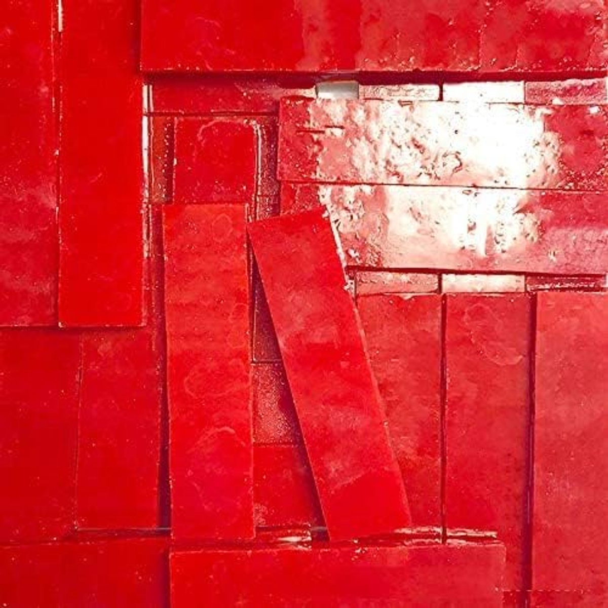 1 x 4 cm glas-in-loodstrip, doe-het-zelf glasmozaïek hobby's, doe-het-zelf ambachten, borden, fotolijsten, bloempotten, handgemaakte sieraden 200 g (rood)