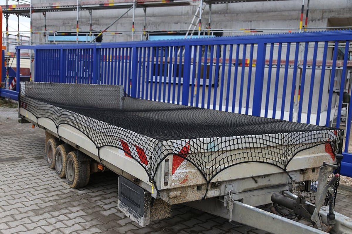 2,5 m x 4 m Transportnet voor aanhanger voor het vastzetten van de lading in het zwart