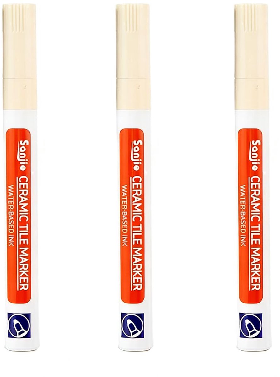 Voegenmarker voor tegels - beige - 3 stuks - eenvoudig in gebruik - ShopVlot