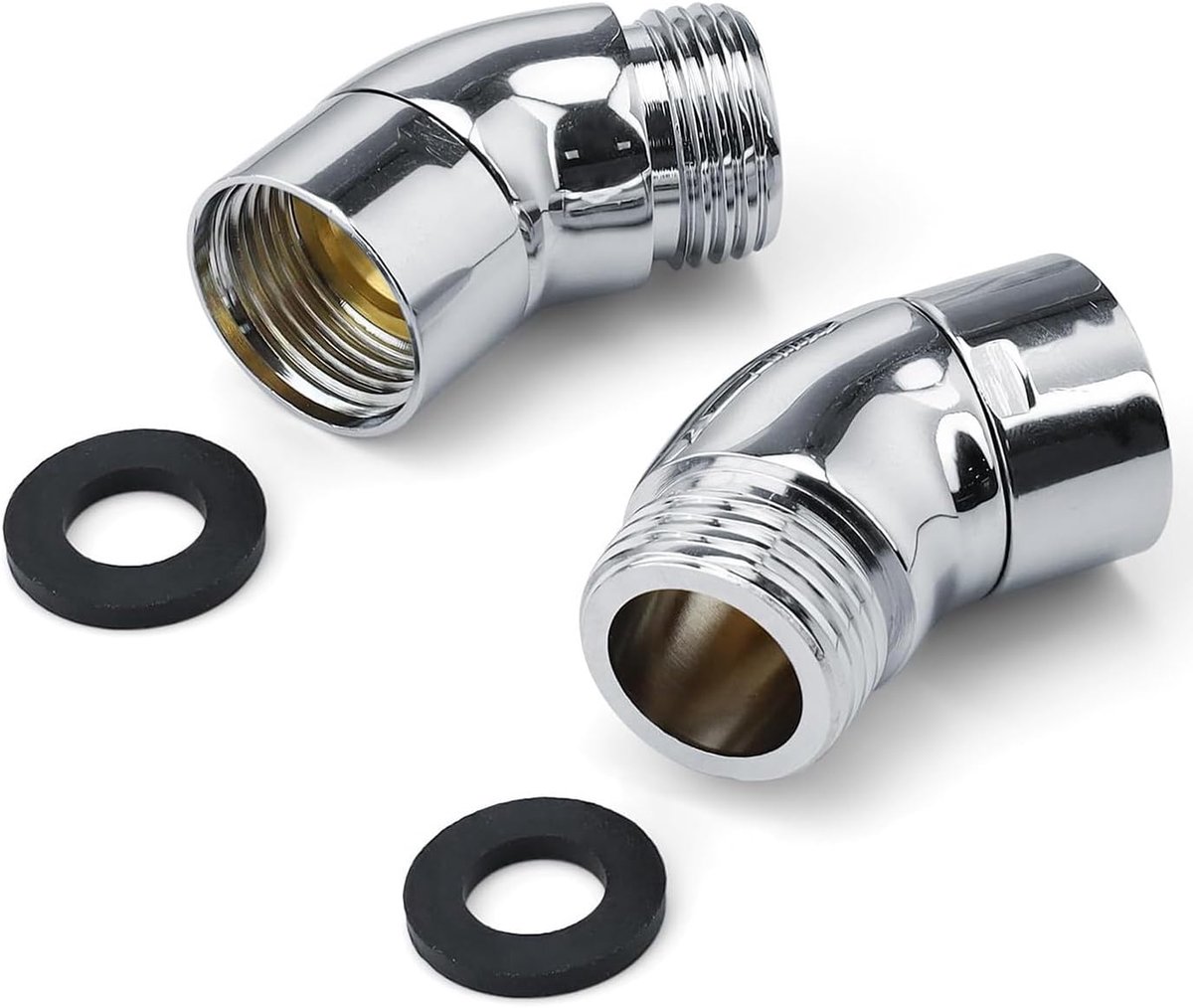 Handdouche adapter 135 graden - verstelbare hoek - universele 1/2 inch aansluiting - ideaal voor handdouches - ShopVlot