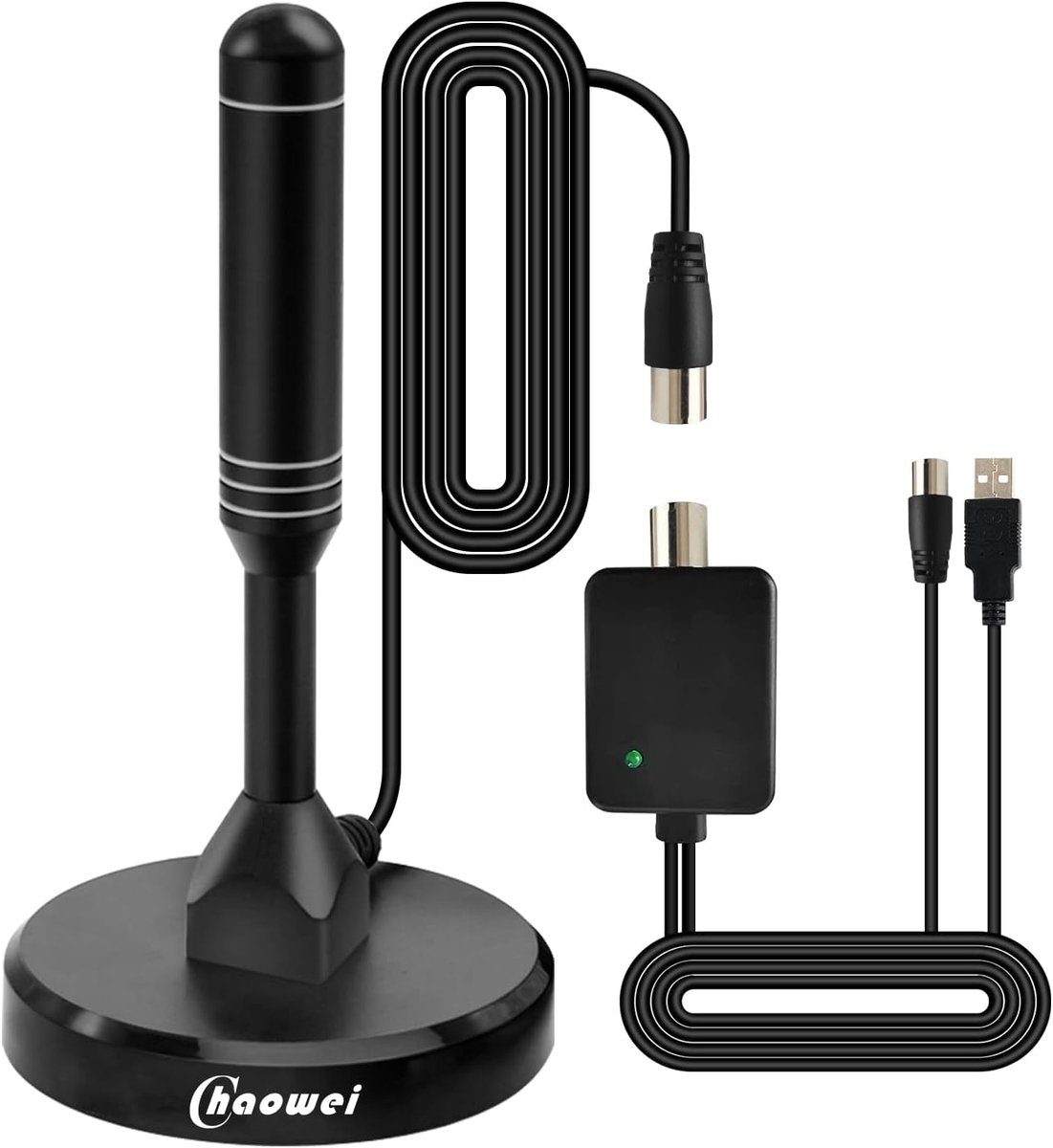 TV antenne met signaalversterker - 400+ kilometer bereik - hoge versterking - ideaal voor Smart & oudere tv's - ShopVlot