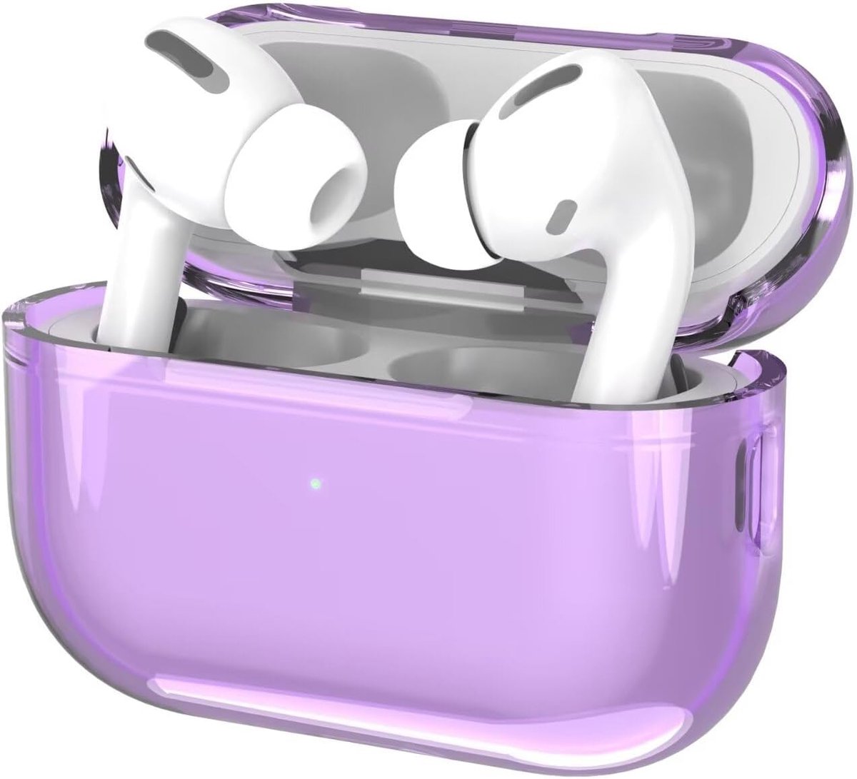 Case voor AirPods Pro 2 - TPU Shockproof - Transparant Paars - Perfecte pasvorm voor gebruik - ShopVlot