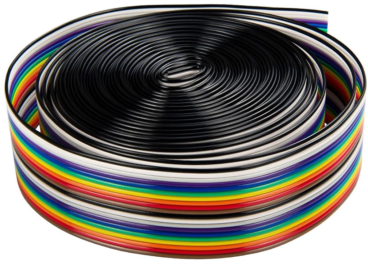 Flat ribbon kabel 20 aders 5 m - 28AWG - flexibel - ideaal voor elektronica projecten - ShopVlot