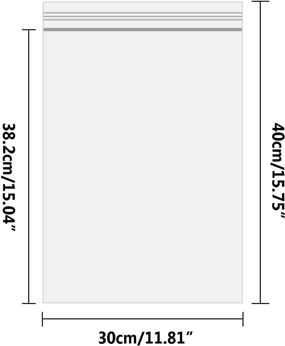 Plastic zakken met rits 30x40cm - transparant - 50 stuks - ideaal voor opslag - ShopVlot