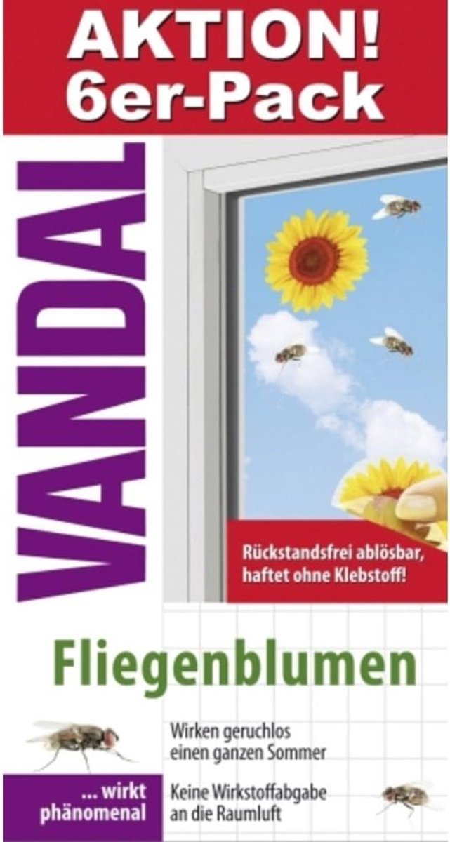 Vliegende bloemen voor ramen - kunstbloemen - set van 6 - vrolijke decoratie - ShopVlot
