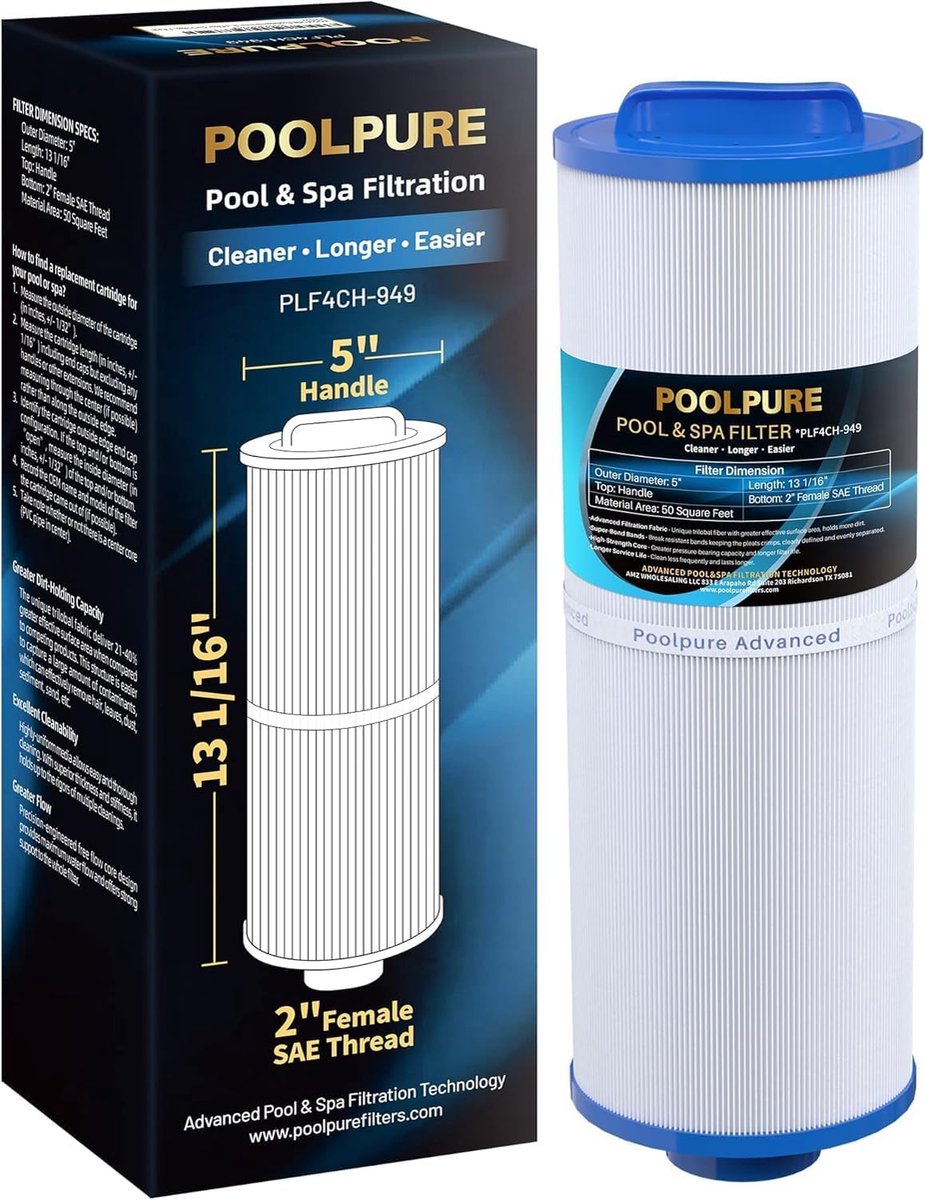 Spa filter 50 m² - Trilobal filtermateriaal - Voor diverse modellen - Verbetert waterkwaliteit - ShopVlot