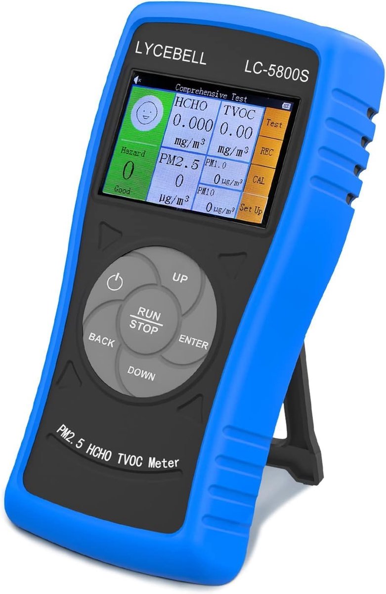 Luchtkwaliteitsmonitor 3 in 1 - PM2.5 en PM10 - HCHO en TVOC met USB oplaadbaar - Veiligere leefomgeving - ShopVlot