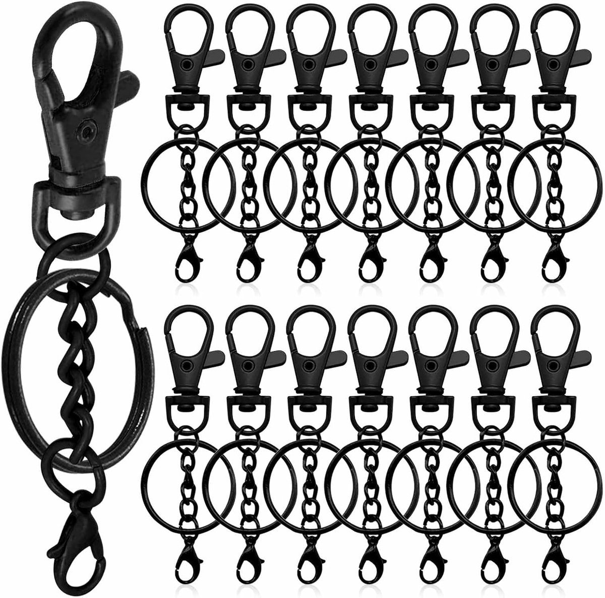 Kleine karabijnhaken 50 stuks - sleutelhangers - ideaal voor sieraden en handwerk - veelzijdig gebruik - ShopVlot