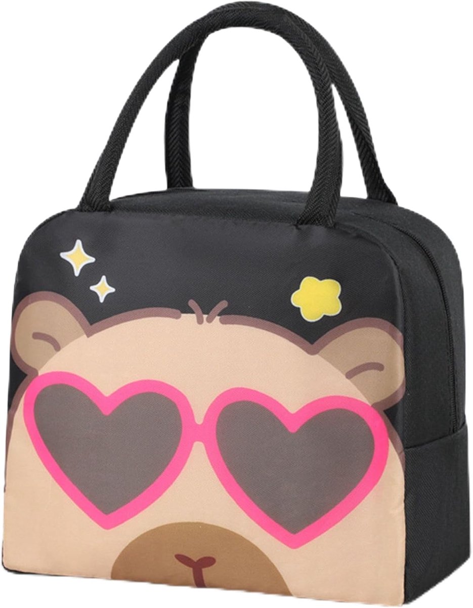 Lunchtas insulated - capybara design - lekvrij - voor kinderen en volwassenen - ShopVlot