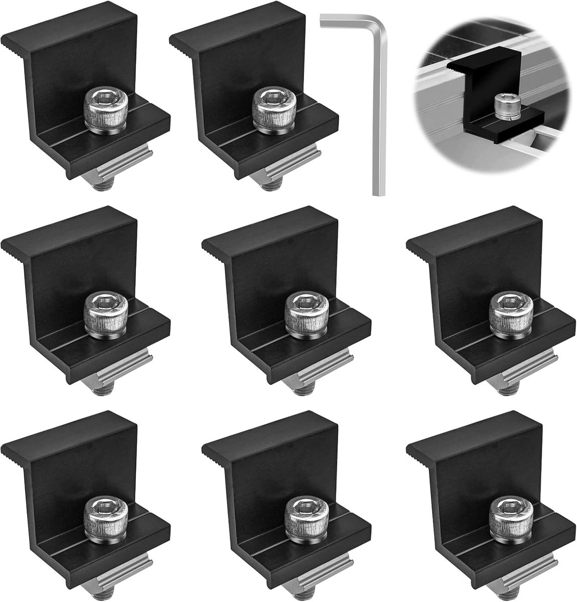 Solar panel houders 30mm - Aluminium montagebeugels - Corrosiebestendig - Ideaal voor zonnepanelen - ShopVlot
