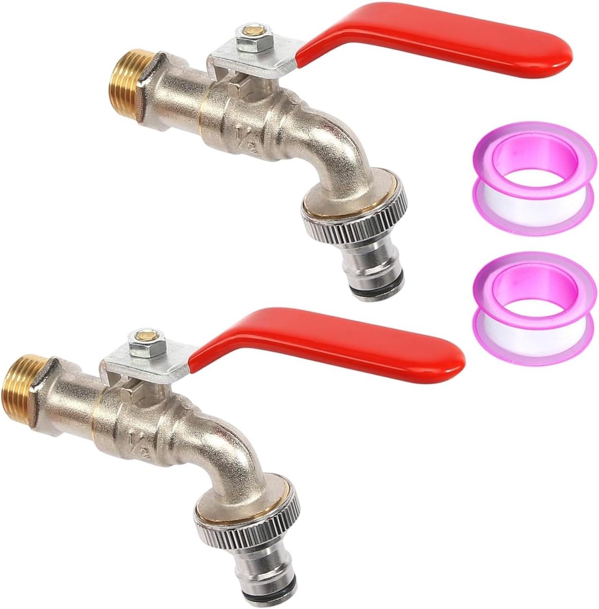 Tuinkraan 1/2 inch - messing kogelkraan - met rolafdichting - ideaal voor regenton - ShopVlot