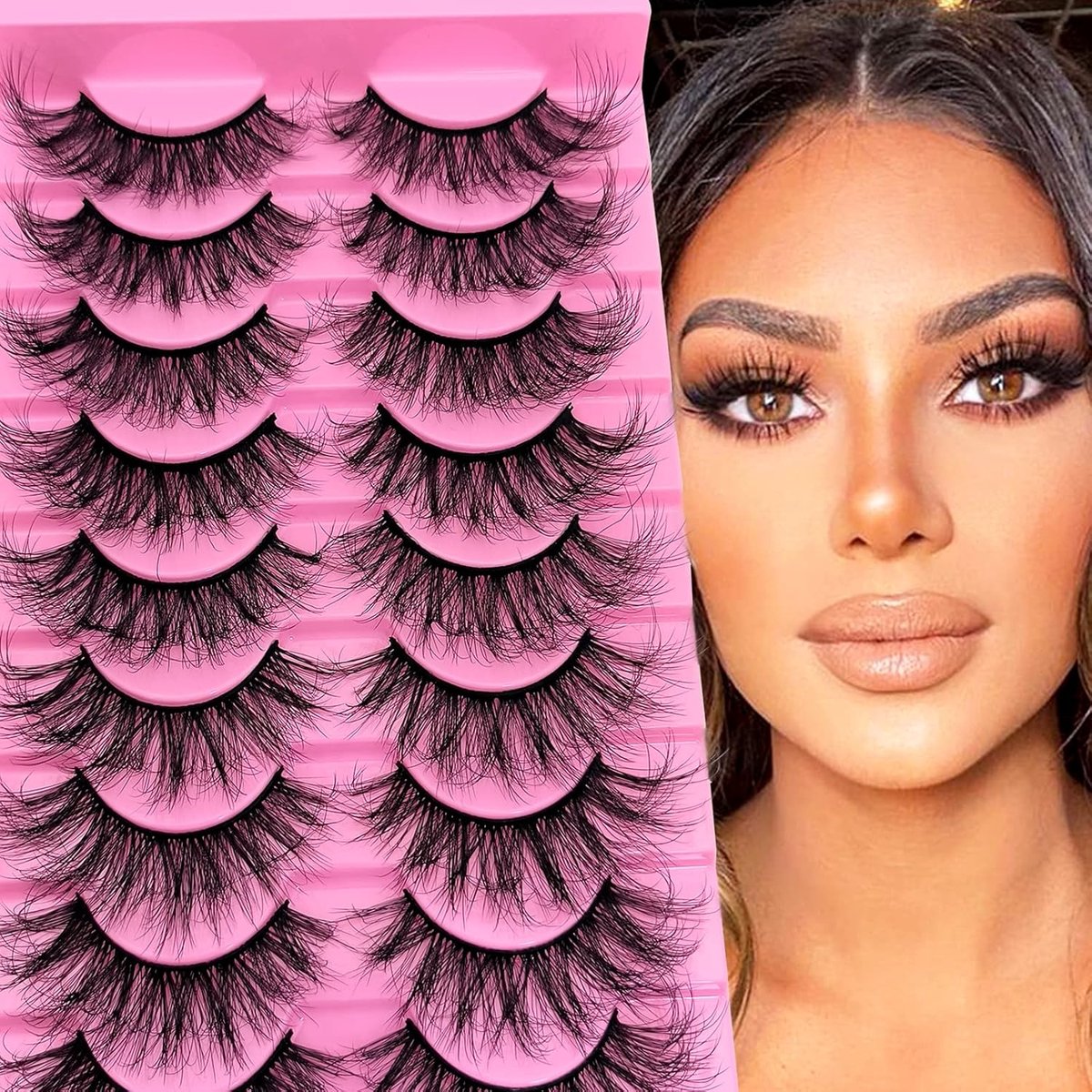 Valse Wimpers 20mm - Handgemaakte Cat Eye - Fluffy Dramatische Wimpers - Perfect voor Feestjes - ShopVlot