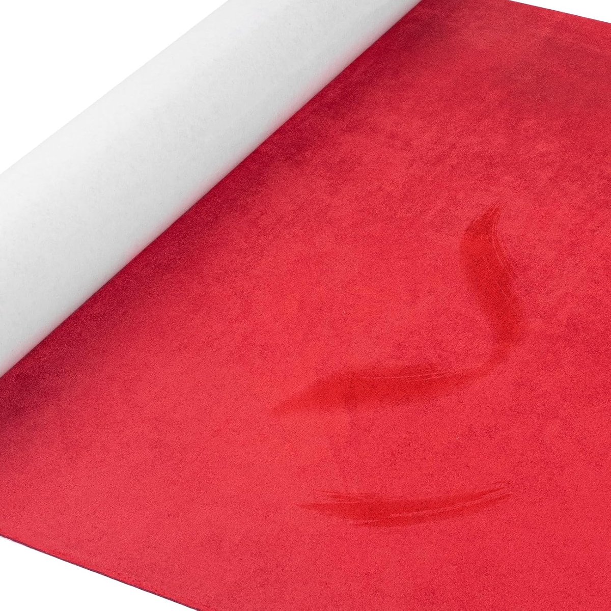 Microvezelfolie zelfklevend 42 x 150 cm - rood stretch suède-look - waterafstotend - perfect voor auto-interieur - ShopVlot