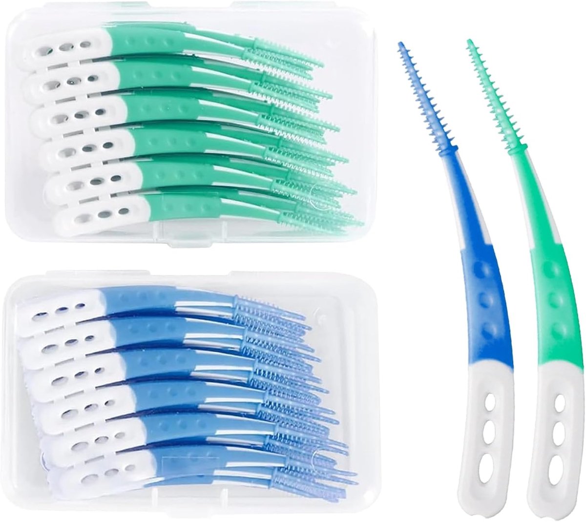 Tandenborstels 120 stuks - Draagbaar met deksel - Hygiënisch en compact - Ideaal voor tandenreiniging - ShopVlot