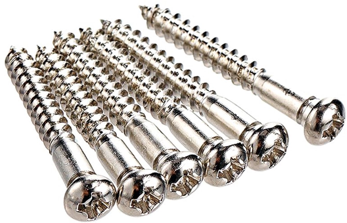 Tremolo brugschroeven 30 mm - roestvrij staal - lenskop - vervangingsset voor PRS stijl gitaren - ShopVlot